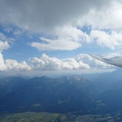 Flugwegposition um 14:38:45: Aufgenommen in der Nähe von Gemeinde Dellach im Drautal, Österreich in 2648 Meter